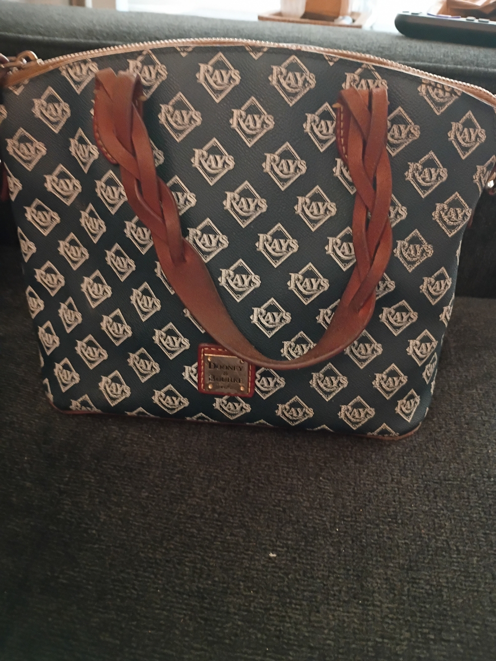 Dooney & Bourke Tampa Bay Rays Navy and Brown Tote